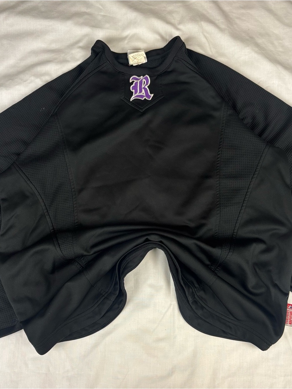 Majestic Black Men’s Performance Jersey with Purple Logo
